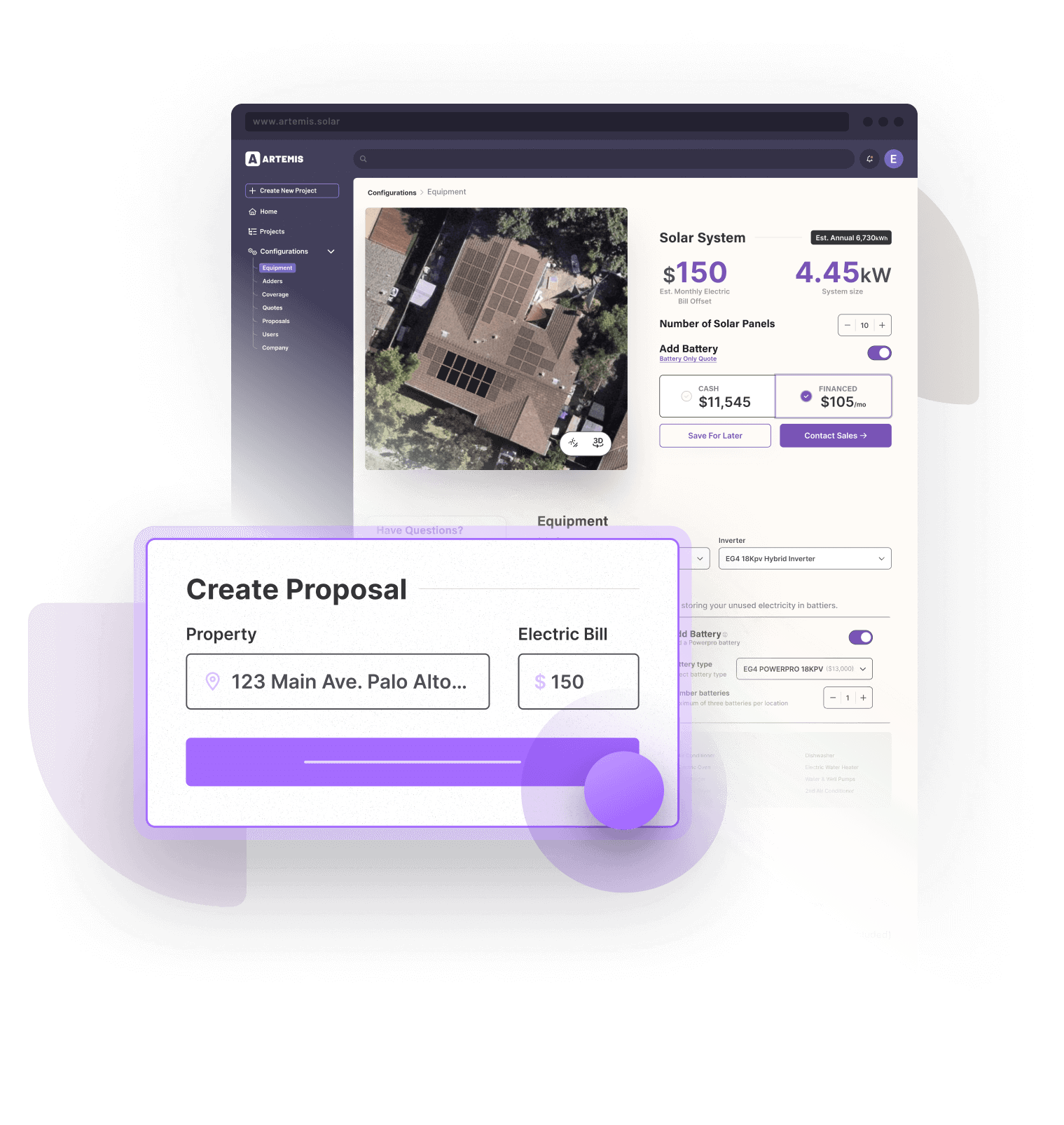 3D-rendered solar proposals